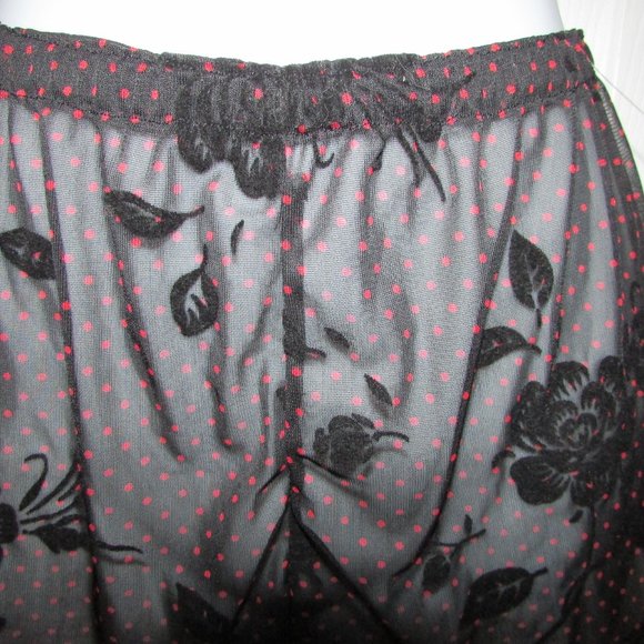 Lace Flocked Mesh Boyshorts - M/L - Picture 3 of 4